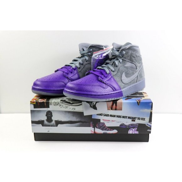 Nike Jordan 1 Mid Sheila Rashid UNITE Grey Womens - Picture 1 of 12